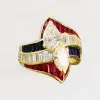 2.5ctw Pear Cut Crossover Vintage Engagement Ring