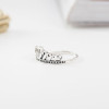 925 Sterling Silver Handmade Heart Crown Ring