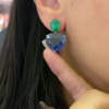Radiant&Marquise Cut Sapphire Blue Jewelry Set
