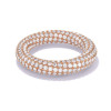 Paved White Sapphire Twist Wedding Band