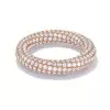 Paved White Sapphire Twist Wedding Band