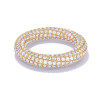 Paved White Sapphire Twist Wedding Band