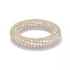 Paved White Sapphire Twist Wedding Band