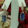 Handmade 3.45 Ct Oval Cut 925 Silver Earrings