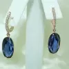 Handmade 3.45 Ct Oval Cut 925 Silver Earrings