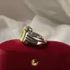 12ct Radiant Cut Yellow Sapphire Cocktail Ring