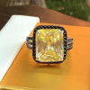 12ct Radiant Cut Yellow Sapphire Cocktail Ring