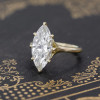5ct Marquise Cut White Sapphire Engagement Ring