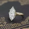5ct Marquise Cut White Sapphire Engagement Ring