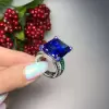 14ct Emerald Cut Sapphire Engagement Ring