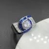 2ct Round Cut Art-Deco Engagement Ring