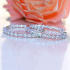 35MM Diameter White Sapphire Hoop Earrings