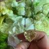 7ct Heart Cut Yellow Sapphire Pendant Necklace