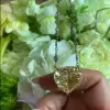 7ct Heart Cut Yellow Sapphire Pendant Necklace