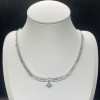 Princess Cut White Sapphire Choker Necklace