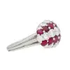 10.5ctw Ruby and White Sapphire Dome Ring