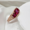 5.5ctw Cushion Cut Ruby Three-Stone Engagement Ring