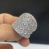12CTW Round Cut White Sapphire Wedding Band