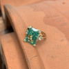 8.5ct Radiant Cut Green Sapphire Engagement Ring