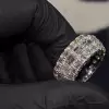 Emerald Cut White Sapphire Eternity Ring