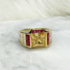 5.6ct Princess Cut Yellow Sapphire Cocktail Ring