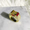 5.6ct Princess Cut Yellow Sapphire Cocktail Ring