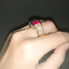 5.6ct Princess Cut Yellow Sapphire Cocktail Ring