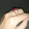 5.6ct Princess Cut Yellow Sapphire Cocktail Ring