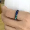 Multicolor Sapphire Inside and Out Paved Eternity Ring