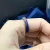 Multicolor Sapphire Inside and Out Paved Eternity Ring