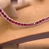 18ctw Cushion Cut Ruby Three-row Bracelet