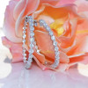 35MM Diameter White Sapphire Hoop Earrings