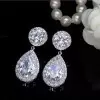 Handmade 5.8 Ct Teardrop 925 Silver Earrings