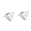 Heart Cut White Sapphire Stud Earrings