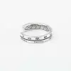 925 Sterling Silver Handmade Roman Numeral Letters Stackable Ring