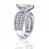 4ct Princess Cut White Sapphire Engagement Ring