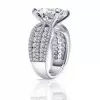 4ct Princess Cut White Sapphire Engagement Ring