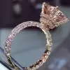 5ct Radiant Cut Champagne Sapphire Engagement Ring