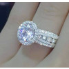 2ct Round Cut Halo Engagement Ring