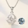 Handmade Stone In Cage Sterling Silver Pendent Necklace