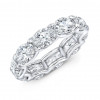 Oval cut White Sapphire Dainty Eternity Ring