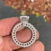 Handmade Amazing Design Cushion Cut Engagement Ring