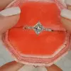 1.5ct Princess Cut White Sapphire Engagement Ring