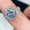 Handmade Stunning Set Featuring 3.0CT Round Engagement Ring