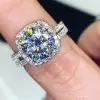 Handmade Stunning Set Featuring 3.0CT Round Engagement Ring