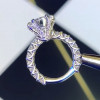 3ct Round Cut White Sapphire Engagement Ring