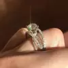 Round Cut Criss Cross Engagement Ring