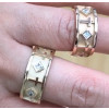 Cross Design Princess Cut Eternity  Men's Wedding Band