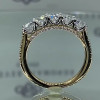 1.2ct Five-Stone Round Cut White Sapphire Wedding Band