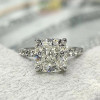 5ct Cushion Cut White Sapphire 2pcs Bridal Set